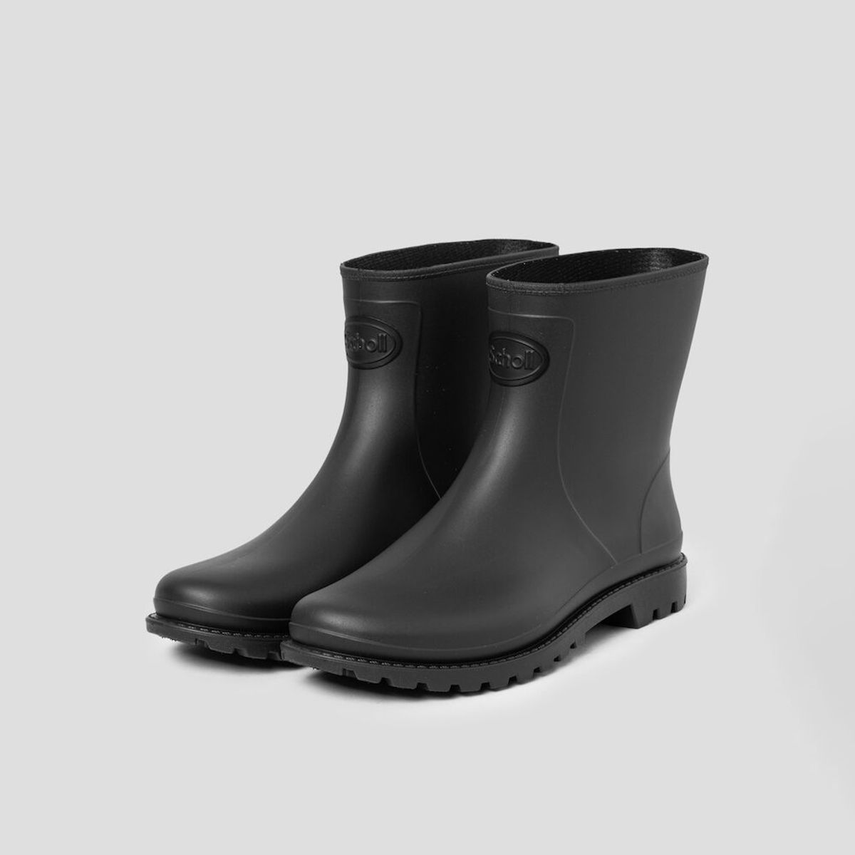 숄(SCHOLL) (WOMEN) 숏 레인부츠  블랙 (HH49K2T435)