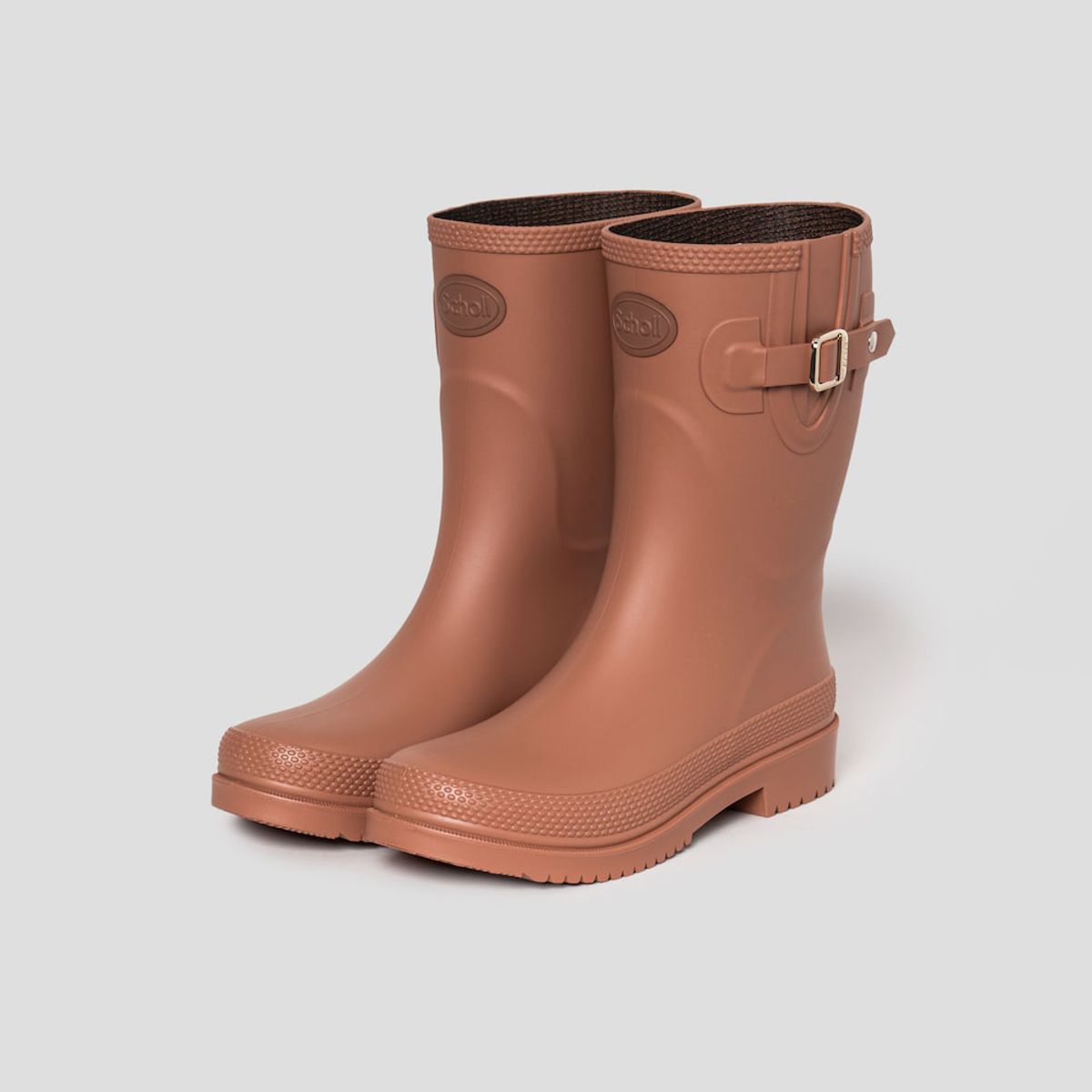 숄(SCHOLL) (WOMEN) 버클 미들 레인부츠  브릭 (HH49K2T41C)