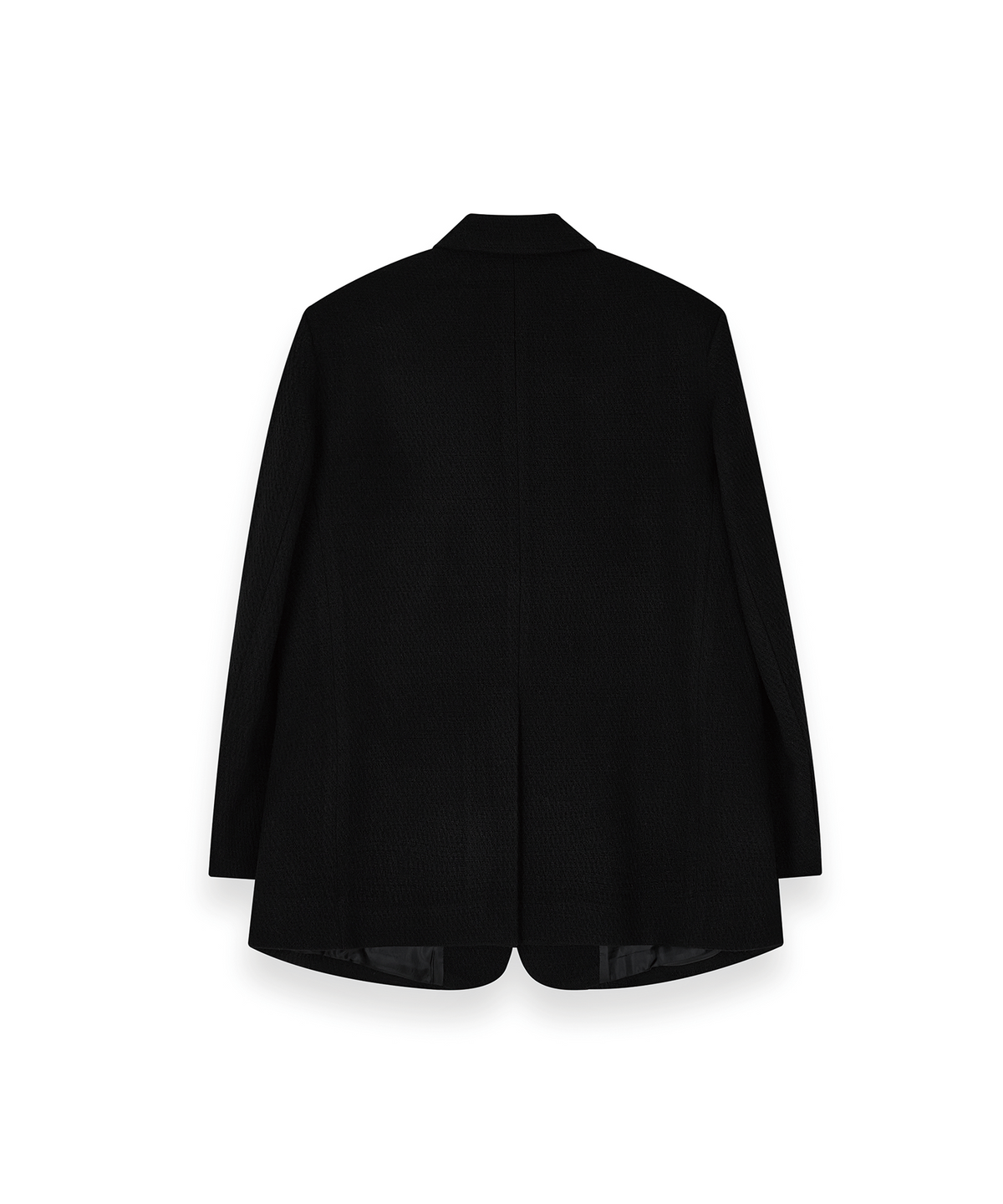알포(R-4) R-0033 / OVERSIZED TWEED BOX-BLAZER(BLACK)