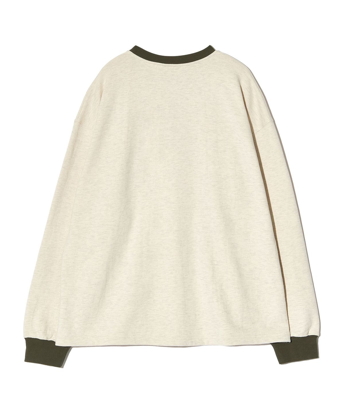 피스메이커(PIECE MAKER) OVERSIZED HENLEY NECK SWEATSHIRTS (IVORY)