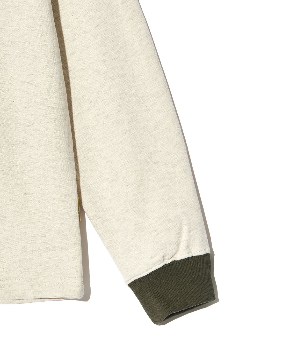 피스메이커(PIECE MAKER) OVERSIZED HENLEY NECK SWEATSHIRTS (IVORY)