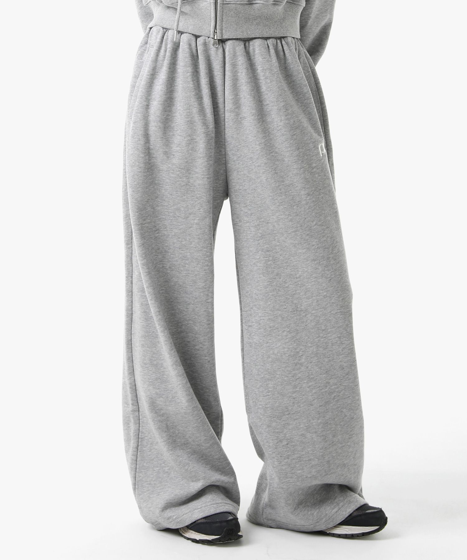 MUSINSA | PIECEMAKER PCE POCKET APPLIQUE SWEAT PANTS (GREY)