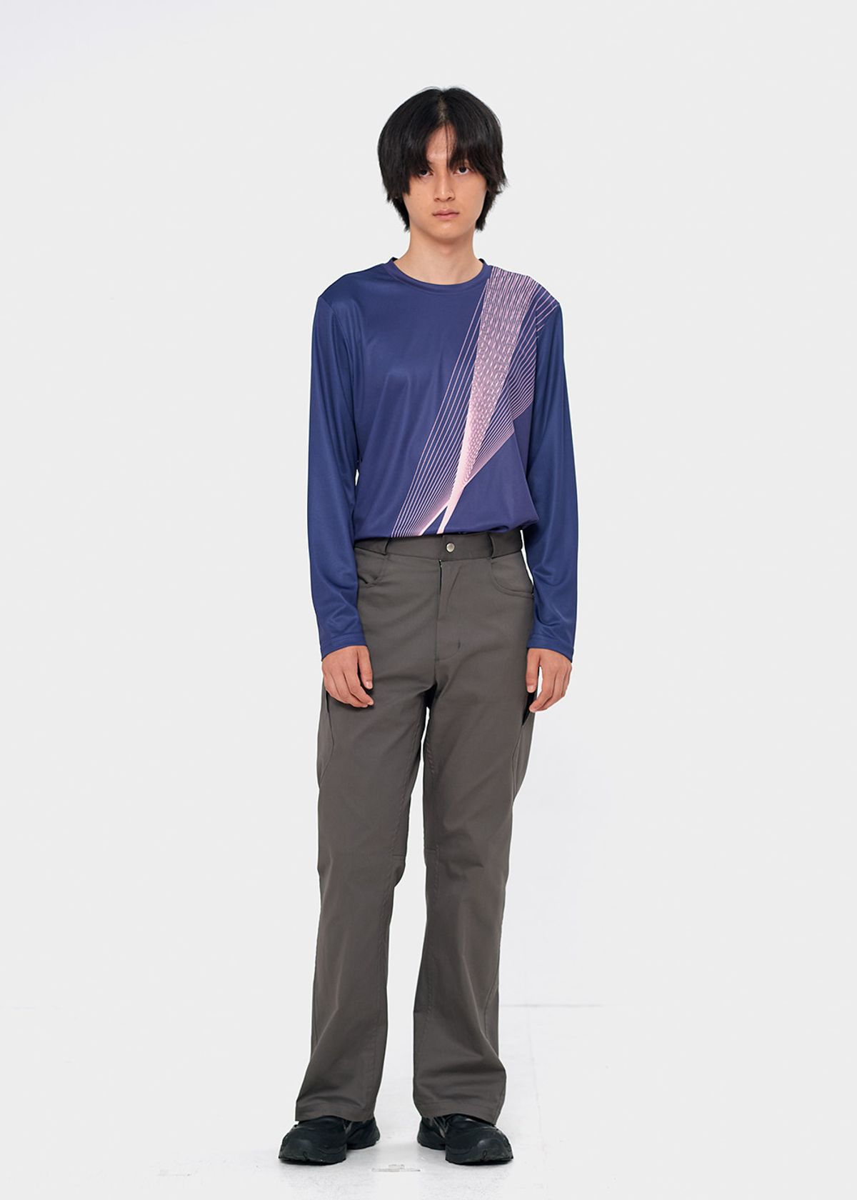 이레귤러(IRREGULAR) AGILE MESH L/S TEE (PURPLE/PINK)