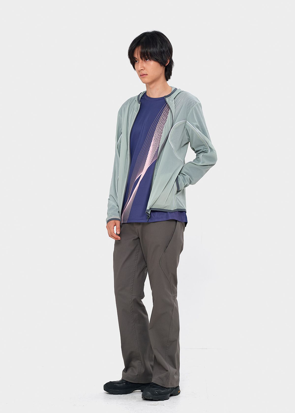 이레귤러(IRREGULAR) AGILE MESH L/S TEE (PURPLE/PINK)
