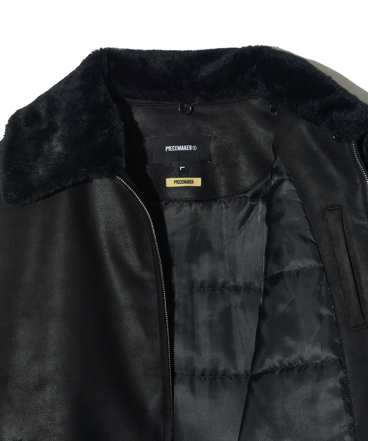 피스메이커(PIECE MAKER) [2TYPE] SUEDE MUSTANG PADDED BLOUSON (BLACK)