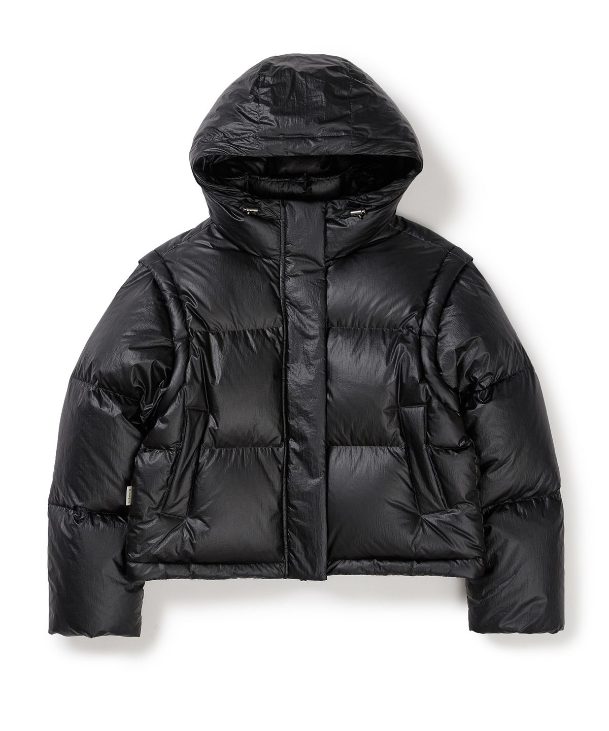 스노우피크 어패럴(SNOWPEAK APPAREL) 글로시 여성 후드 디테쳐블 푸퍼 다운 자켓 (S24WWTDJ23) Black