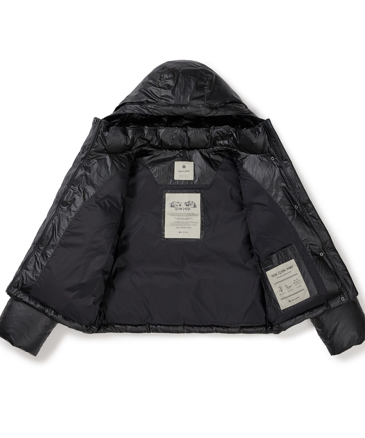 스노우피크 어패럴(SNOWPEAK APPAREL) 글로시 여성 후드 디테쳐블 푸퍼 다운 자켓 (S24WWTDJ23) Black