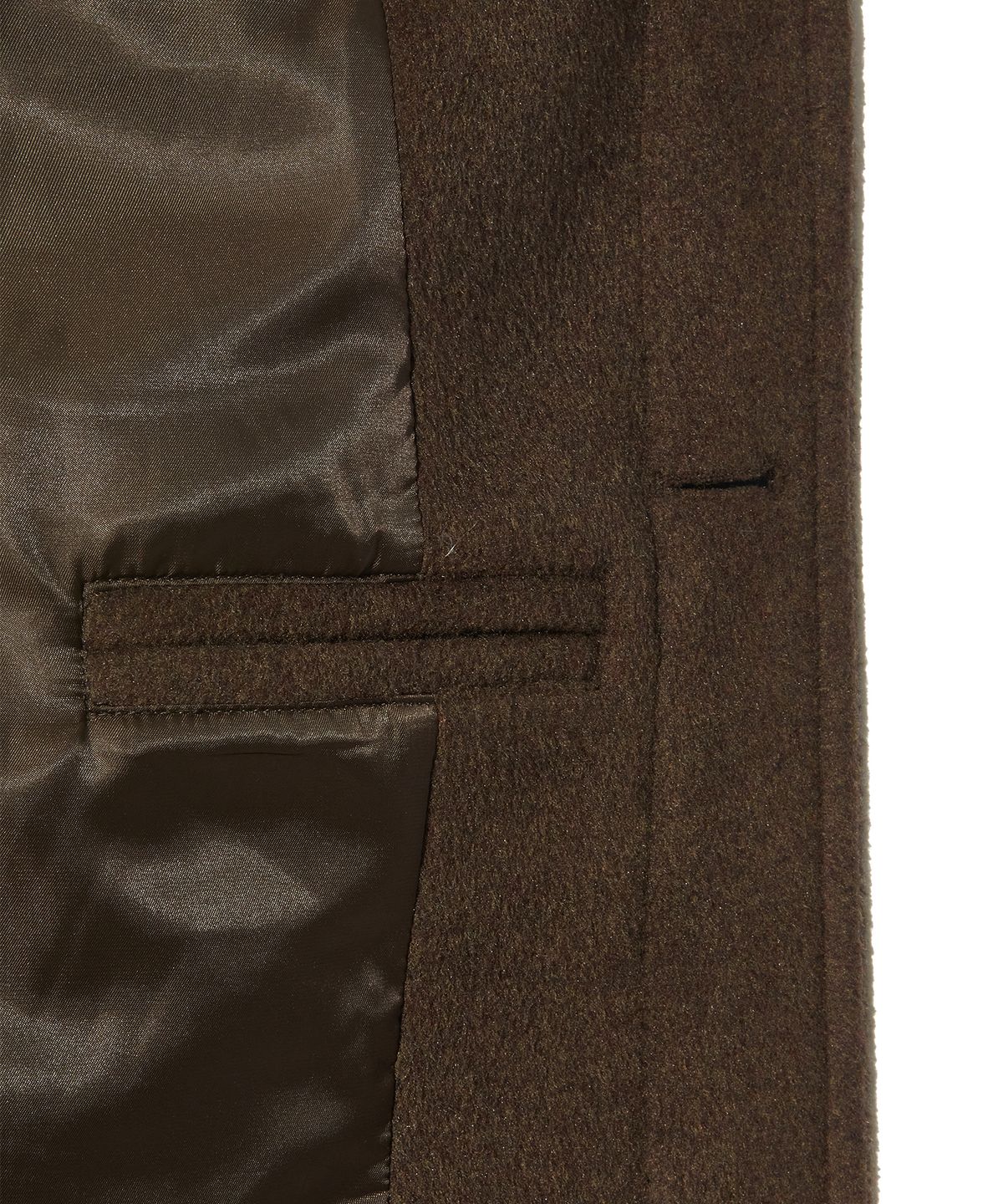 피스메이커(PIECE MAKER) HAND STITCH HOODIE MAXI WOOL COAT (BROWN)
