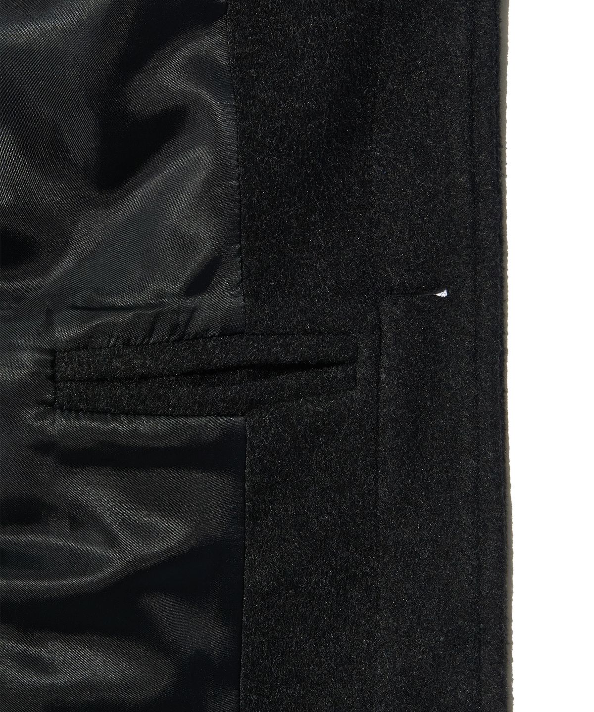 피스메이커(PIECE MAKER) HAND STITCH HOODIE MAXI WOOL COAT (CHARCOAL)