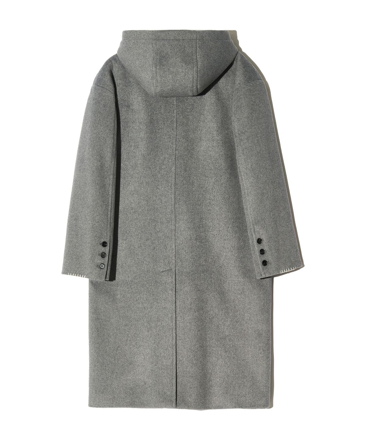피스메이커(PIECE MAKER) HAND STITCH HOODIE MAXI WOOL COAT (GREY)