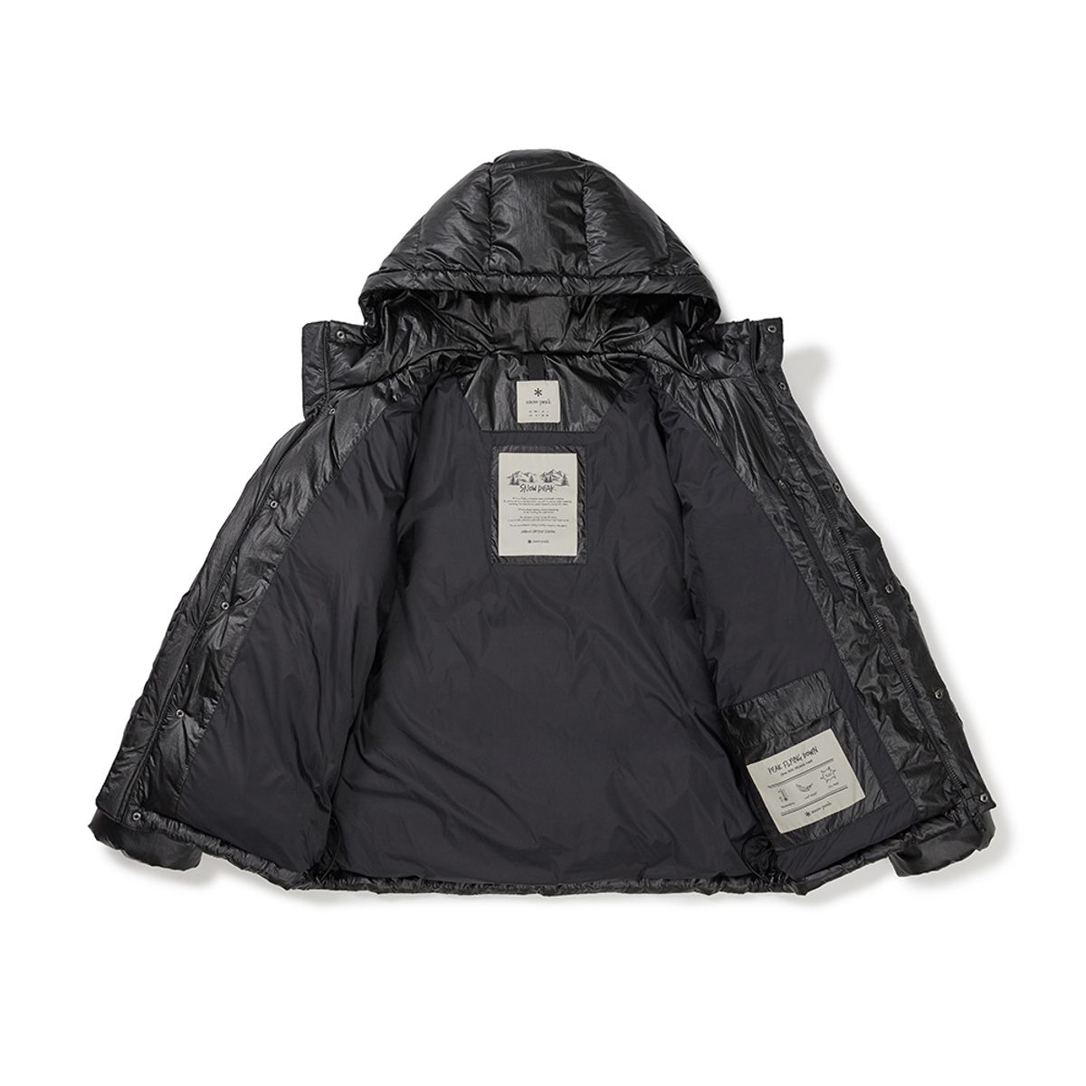 스노우피크 어패럴(SNOWPEAK APPAREL) 글로시 후드 푸퍼 다운 자켓 (S24WMTDJ22) Black