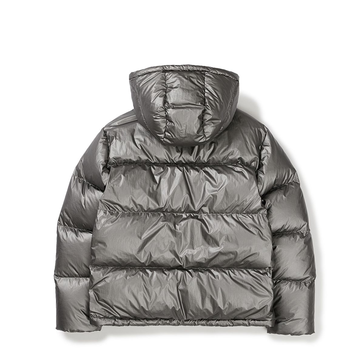 스노우피크 어패럴(SNOWPEAK APPAREL) 글로시 후드 푸퍼 다운 자켓 (S24WMTDJ22) Dark Silver