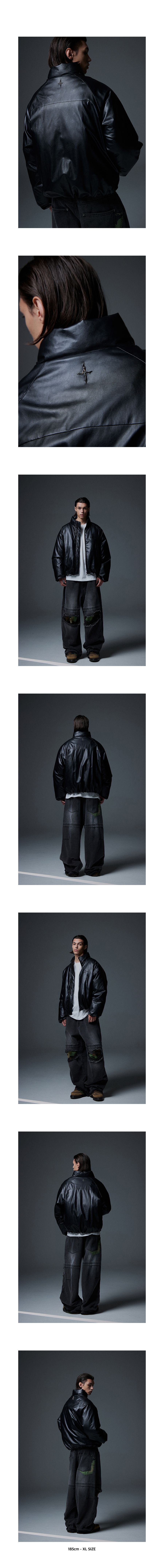 【NOT4NERD】 Panel Stud Puffer Jacket Panel Stud Puffer Jacket - Black - NOT4NERD