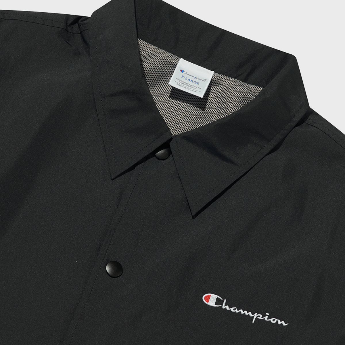 챔피온(CHAMPION) 폴리에스터 메쉬 안감 코치 재킷 Black