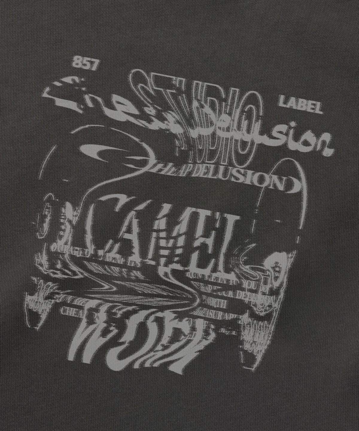 카멜워크(CAMEL WORK) 칩 딜루전 그런지 스웨트셔츠(피그먼트 차콜)