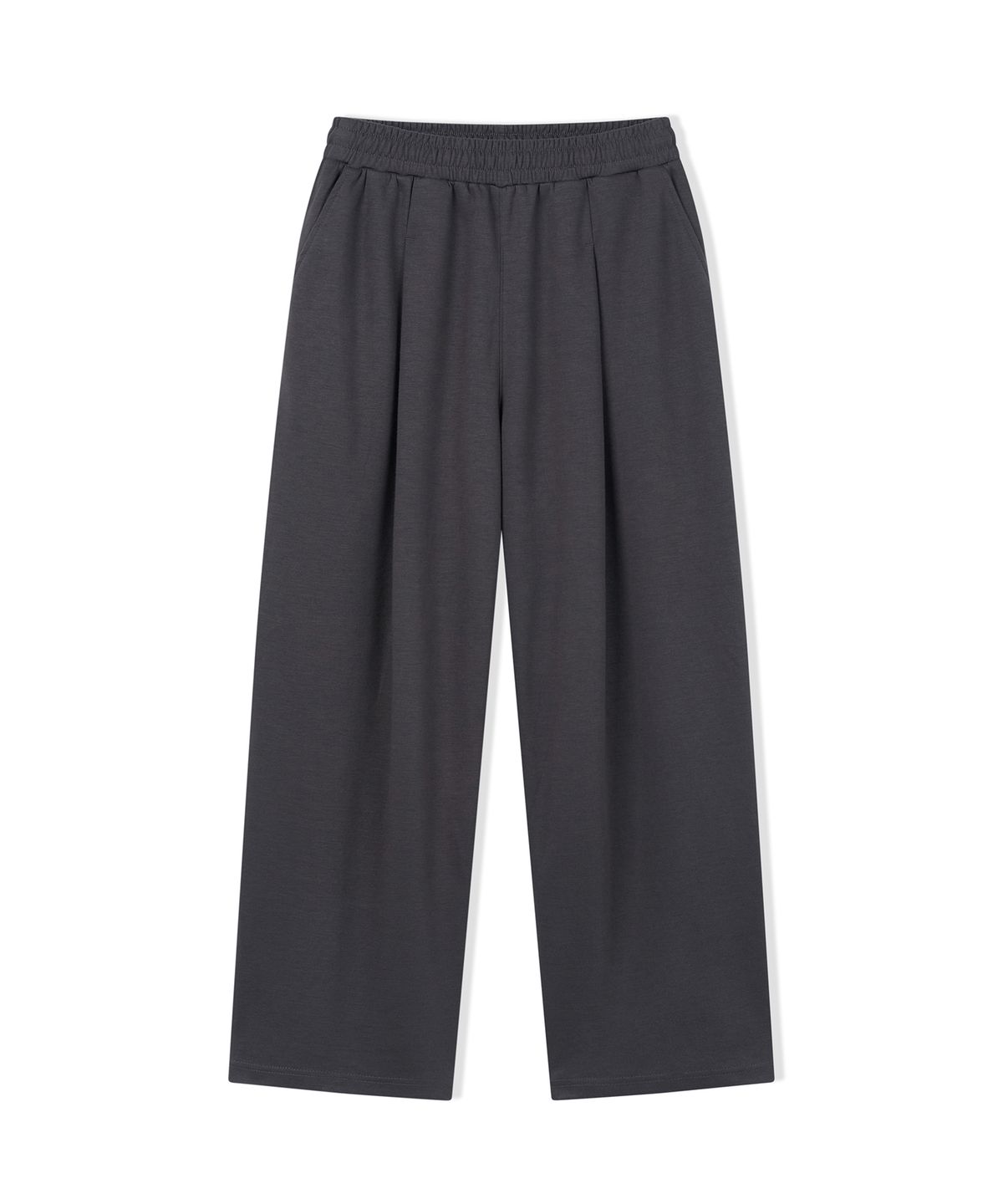 카멜워크(CAMEL WORK) 원 턱 와이드 스웨트팬츠(차콜)