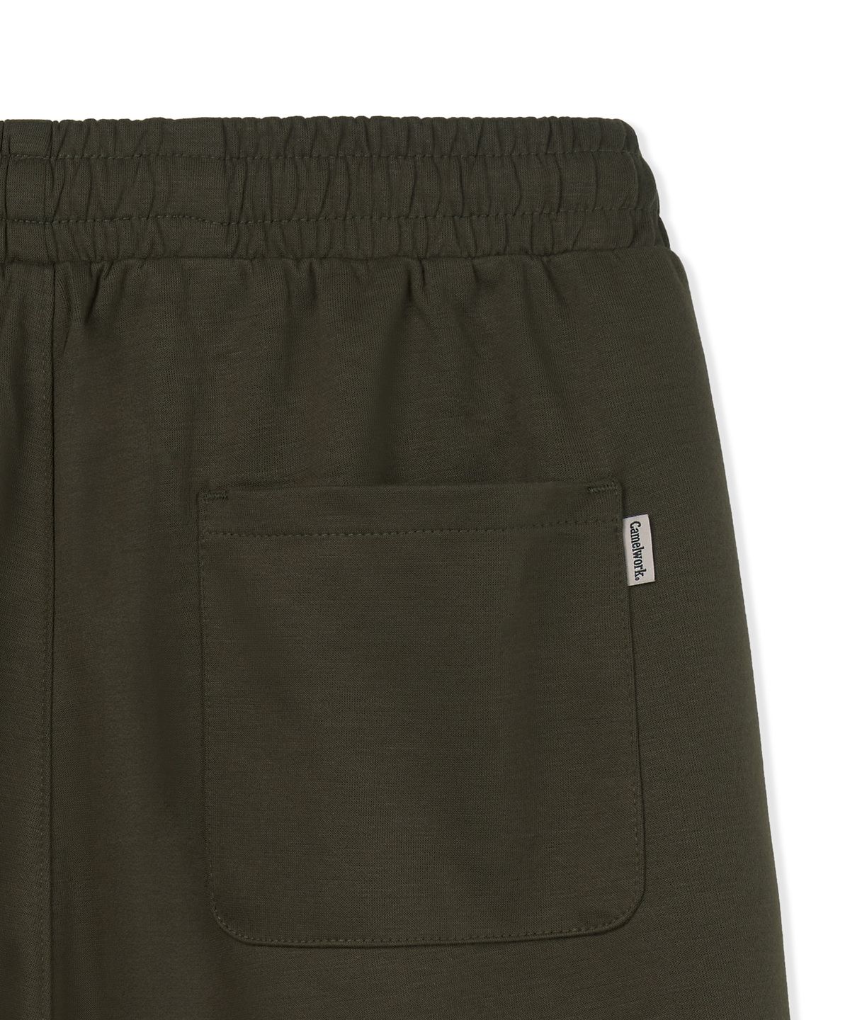 카멜워크(CAMEL WORK) 원 턱 와이드 스웨트팬츠(카키)