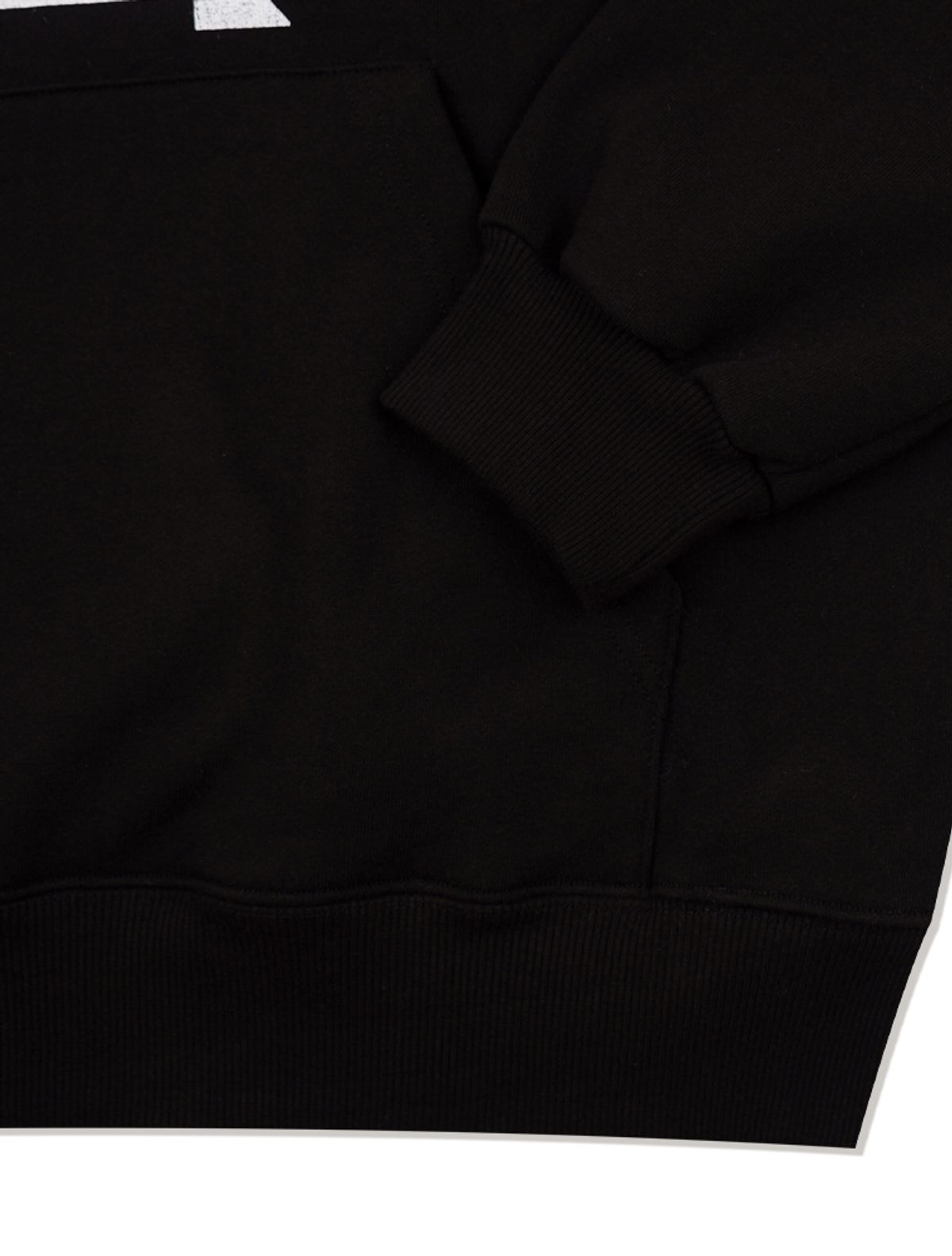 라 메종 스튜디오(LA MAISON STUDIO) [기모]UNISEX 빈티지 체크 넘버링 헤비테리 후드 블랙(FCE4TS655K)