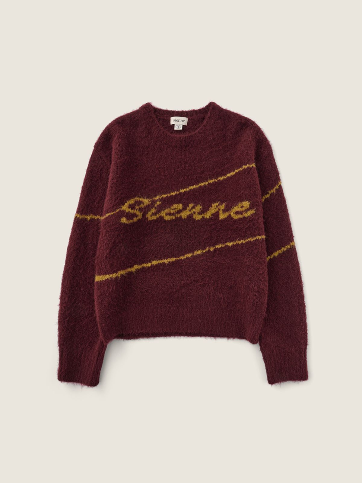 시엔느(SIENNE) Sienne Lettering Knit (Burgundy)