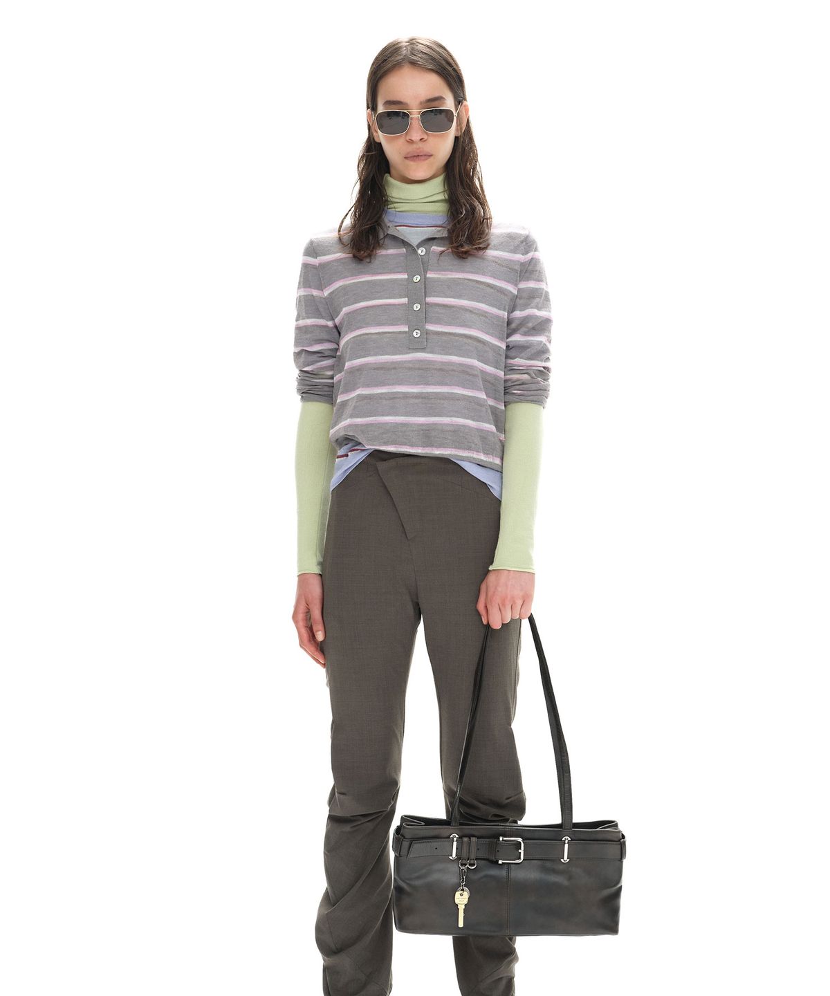 오소이(OSOI) SHOULDER BROCLE [STAIN BROWN]