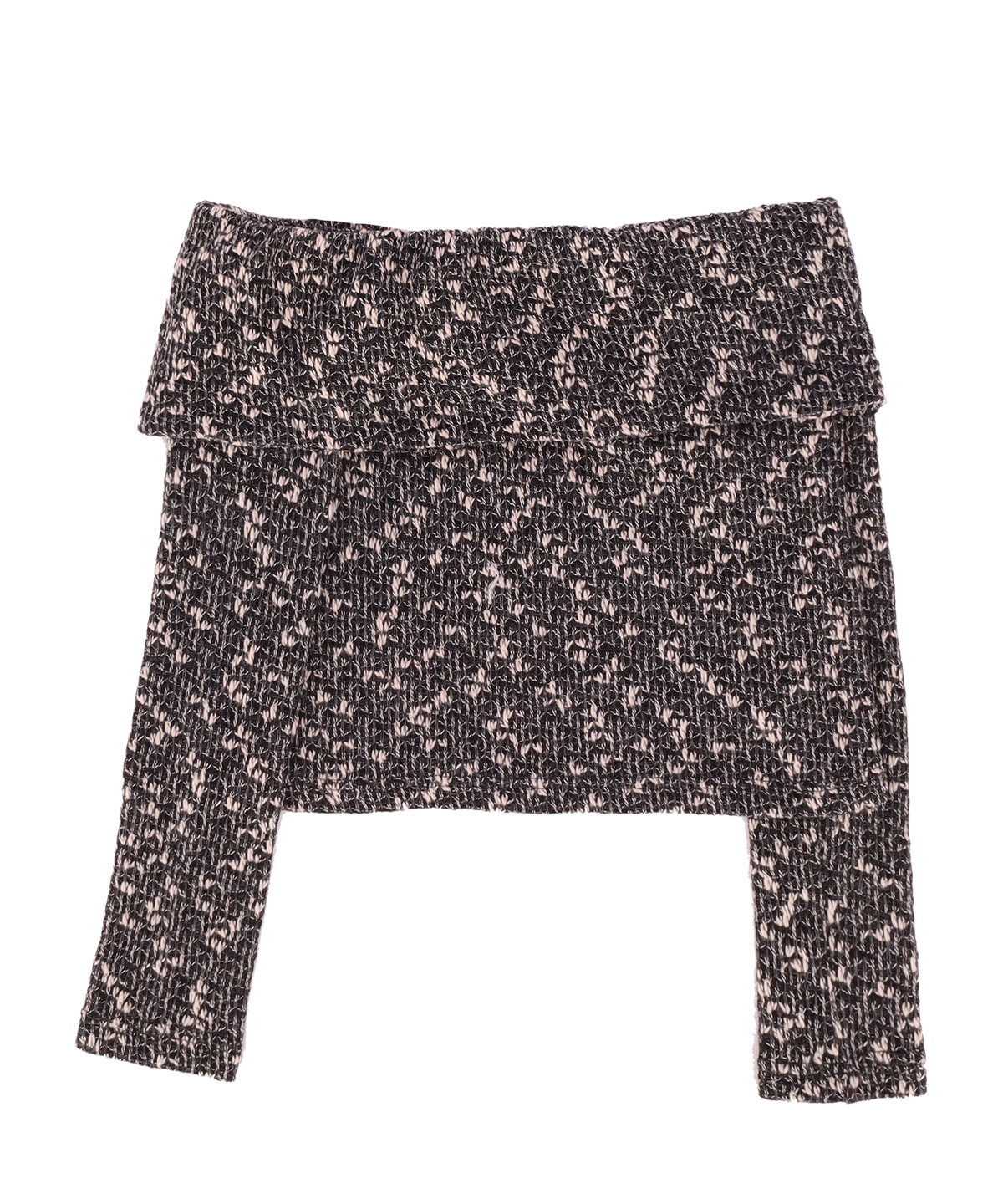 쎄쎄쎄(SETSETSET) OFF-SHOULDER BUTTON KNIT TOP