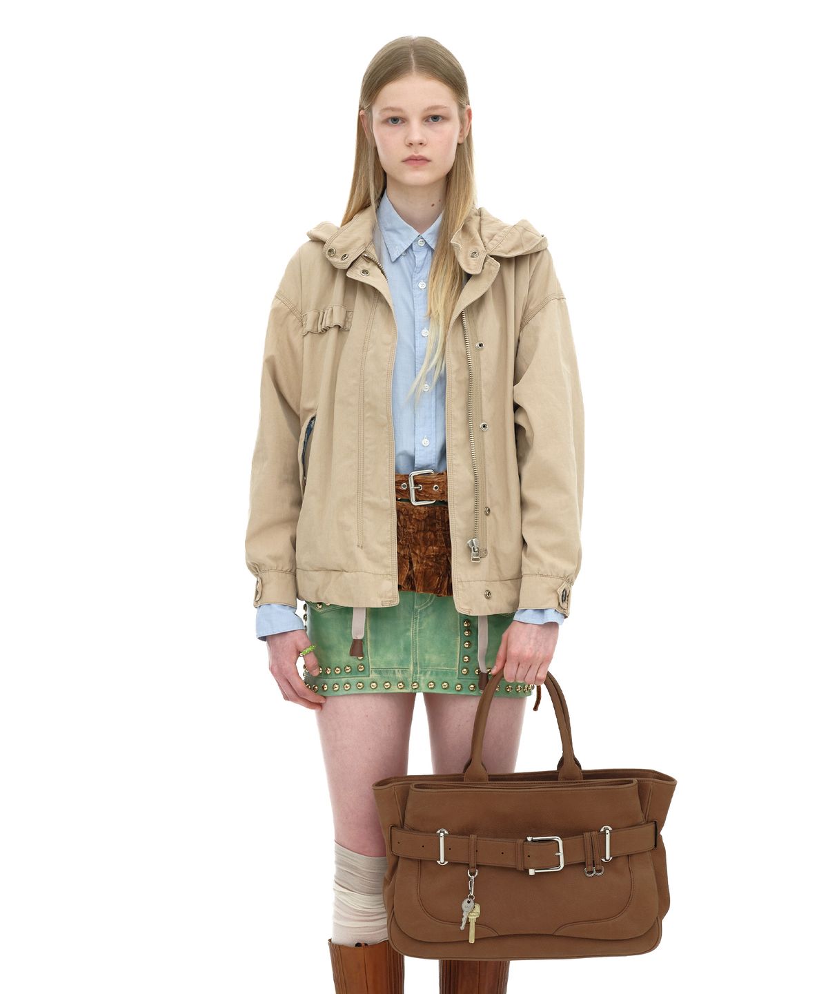 오소이(OSOI) TOTE BROCLE [NUBUCK BROWN]