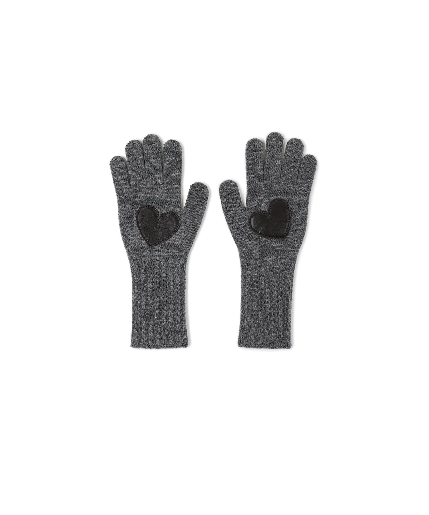 韓国人気 [OSOI] HEART PATCH GLOVE 3color MUSINSA | OSOI HEART PATCH GLOVE [CHARCOAL]