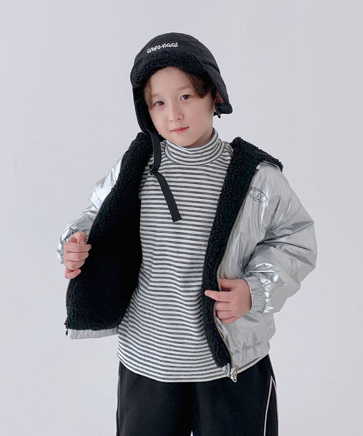 베리클로젯(BERRYCLOSET) [기모] 하리보 ST 폴라 티셔츠