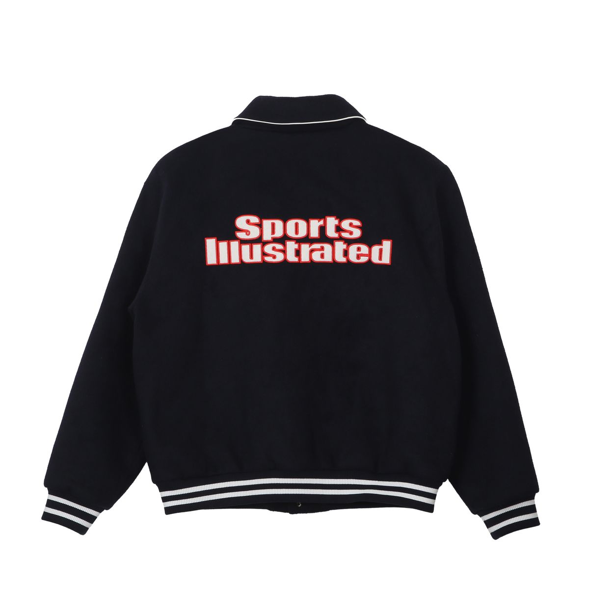 스포츠 일러스트레이티드(SPORTS ILLUSTRATED) 베이스볼 울 카라 바시티 자켓 (네이비)