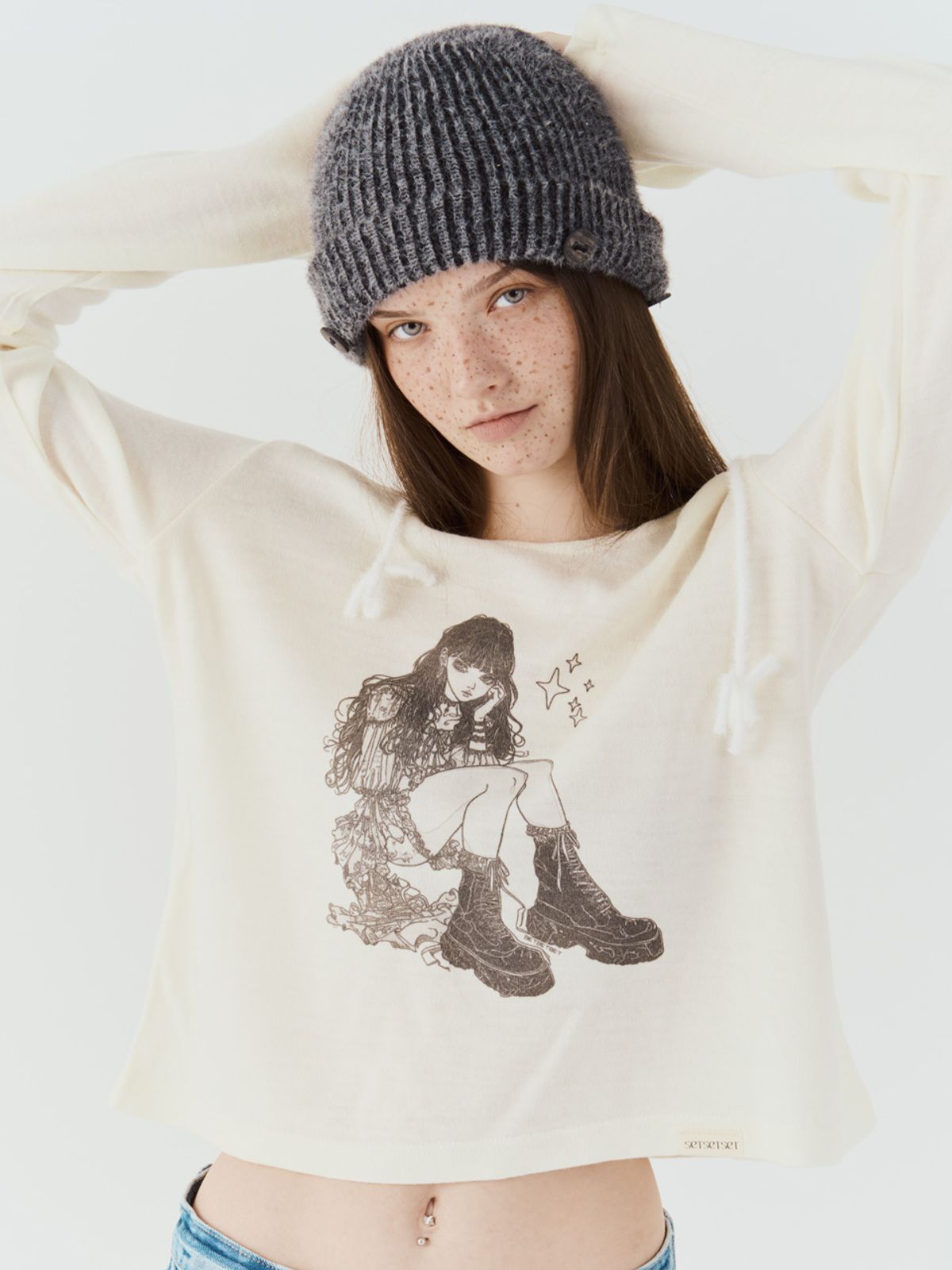 쎄쎄쎄(SETSETSET) NOVA HOODED KNIT TOP