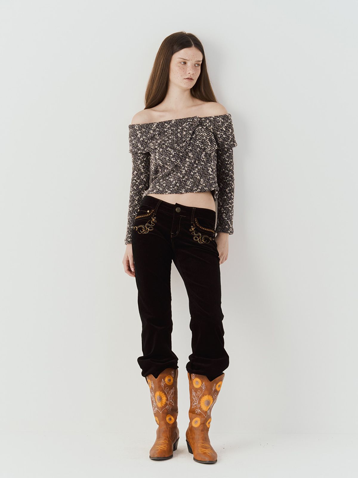 쎄쎄쎄(SETSETSET) AMBER WESTERN BOOTCUT PANTS