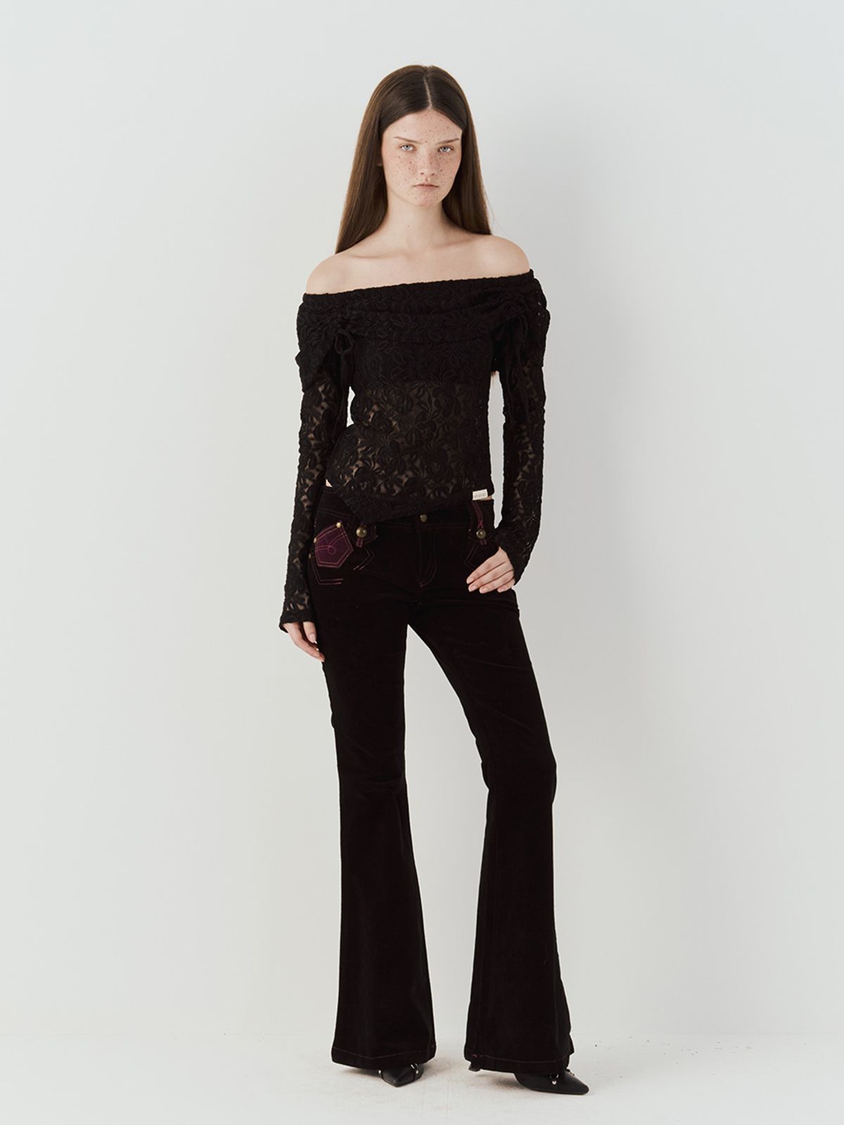 쎄쎄쎄(SETSETSET) PONY BOHEMAIAN BOOTCUT PANTS