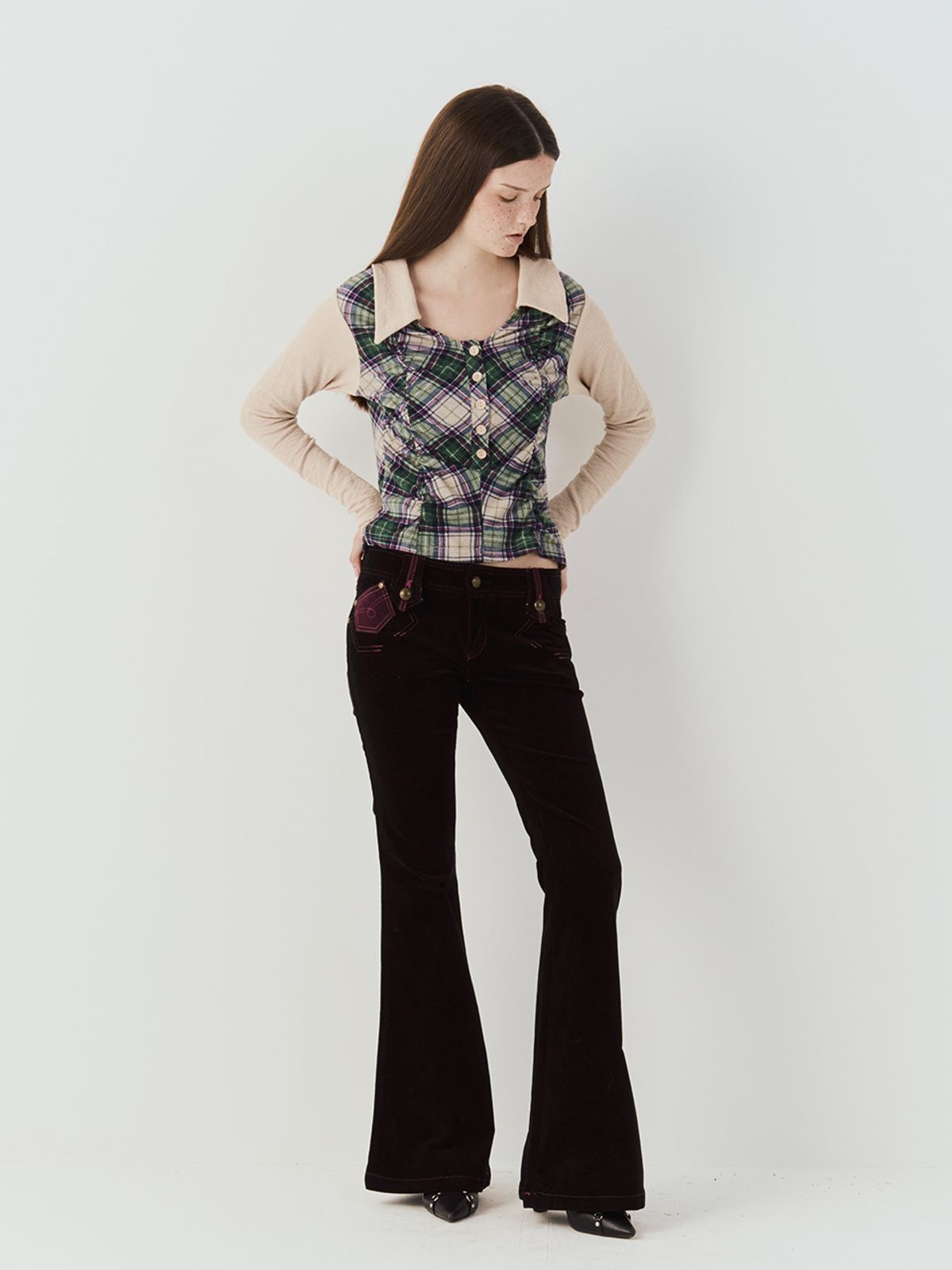 쎄쎄쎄(SETSETSET) PONY BOHEMAIAN BOOTCUT PANTS