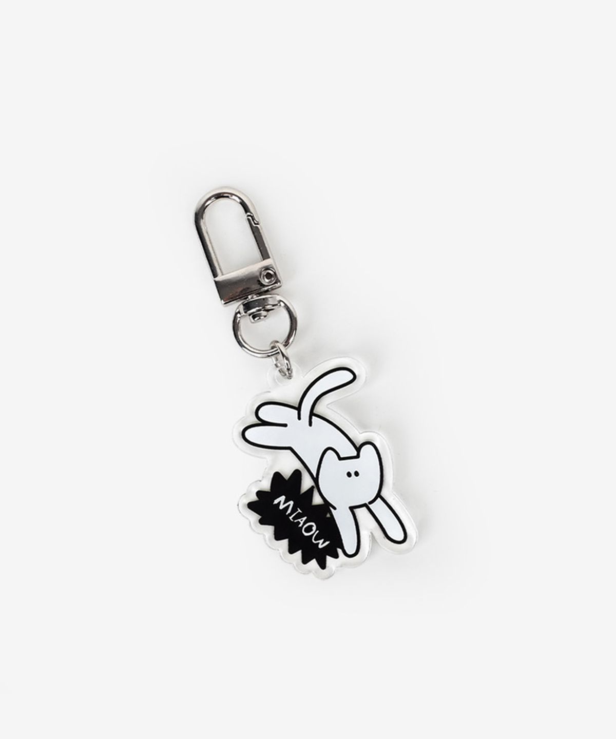 벌룬프렌즈(BALLOON FRIENDS) [3SET] 미야오캣 패턴 지퍼 파우치 & 키링 & 스티커 세트