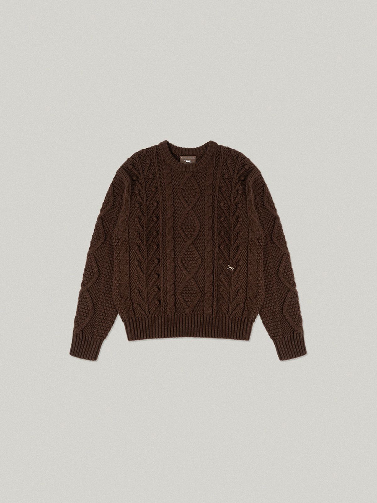 폴뉴아(FOLNUA) BUZZI BULKY KNIT [BROWN]