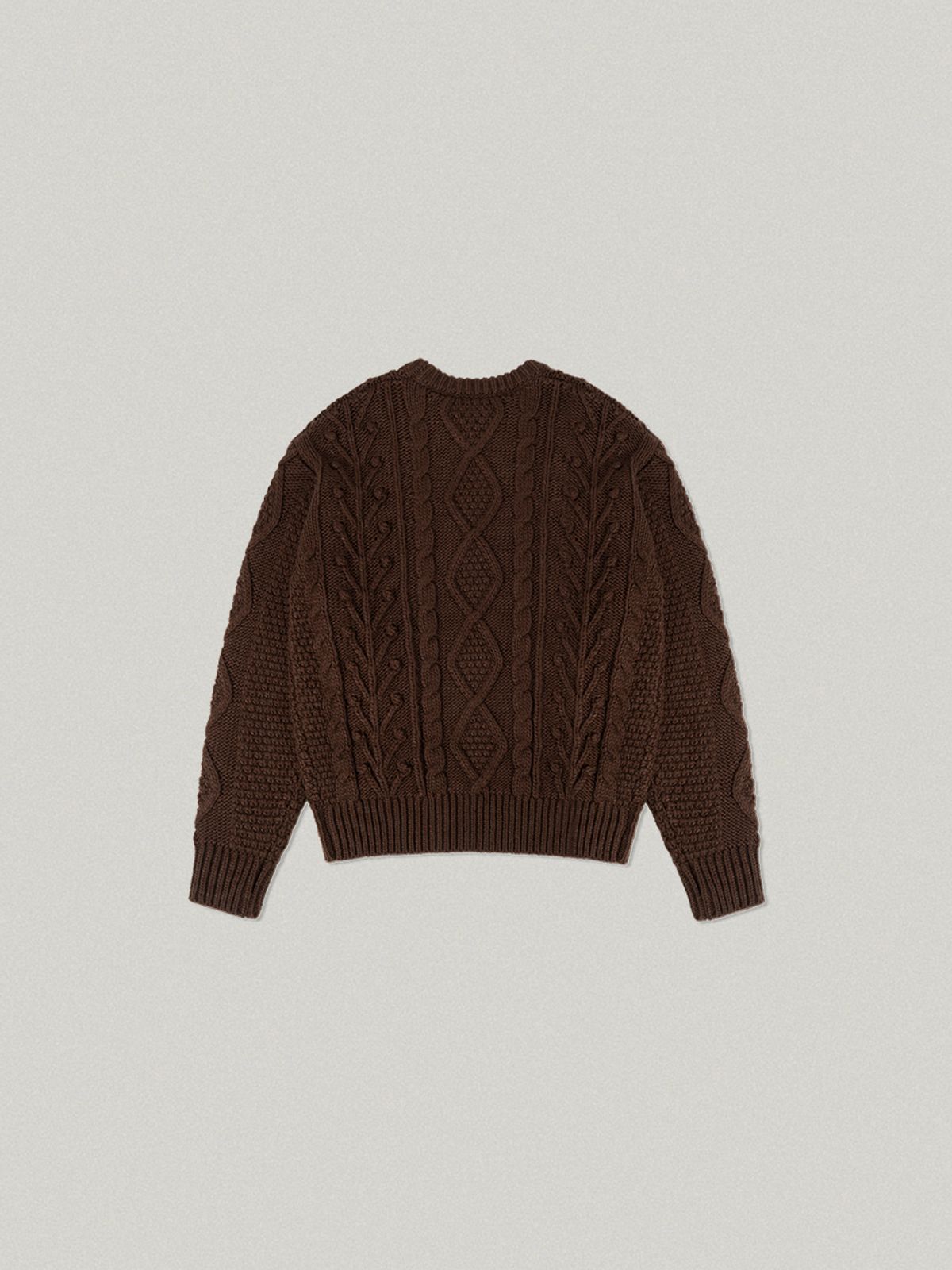 폴뉴아(FOLNUA) BUZZI BULKY KNIT [BROWN]