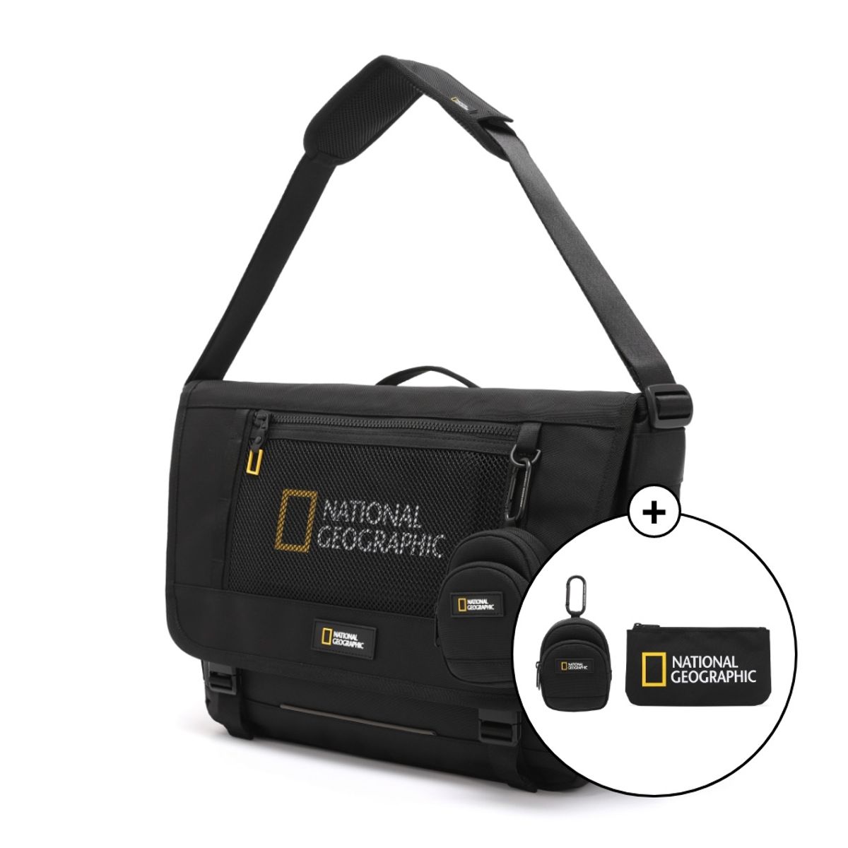 내셔널지오그래픽(NATIONALGEOGRAPHIC) N255ACR510 파치 메신저백 BLACK