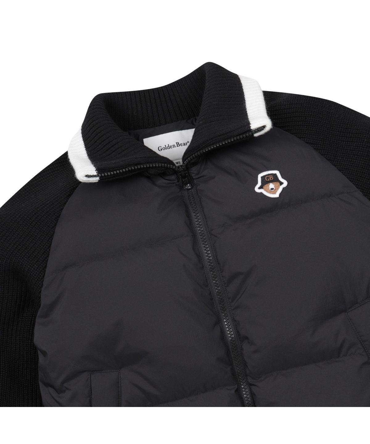 골든베어(GOLDEN BEAR) (WOMEN) Knit Hybrid Full Zip-up Jacket(Black)_G5UAW24832BKX