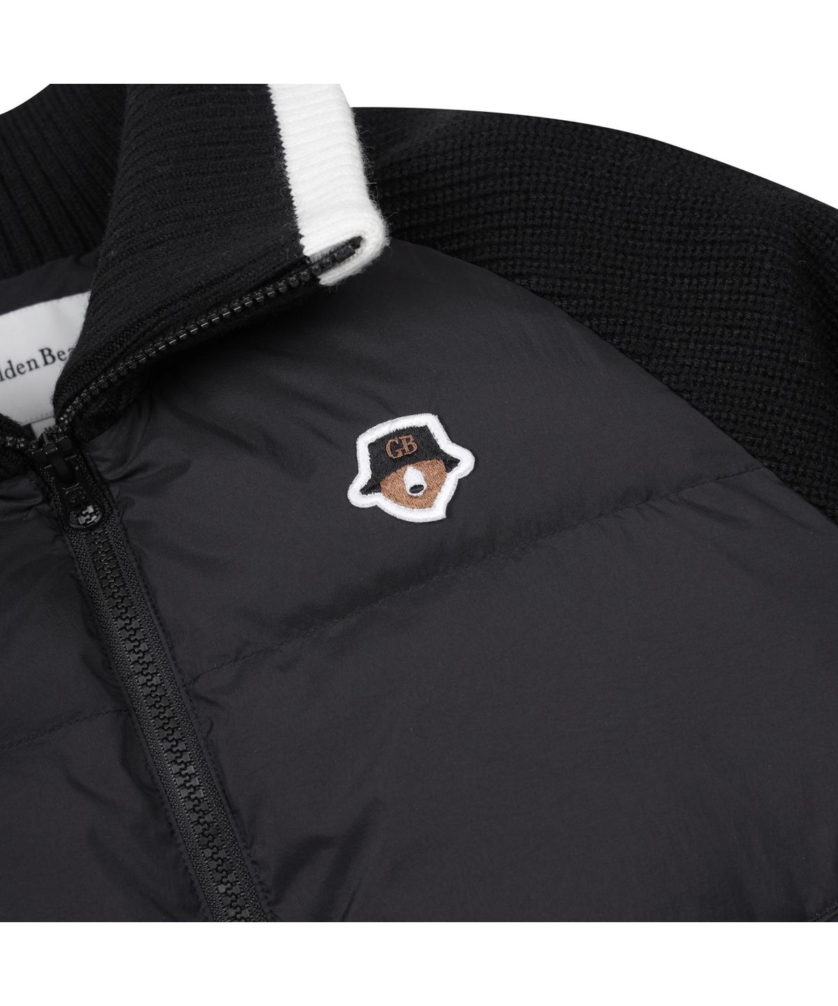골든베어(GOLDEN BEAR) (WOMEN) Knit Hybrid Full Zip-up Jacket(Black)_G5UAW24832BKX
