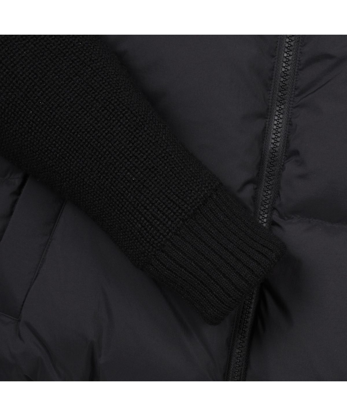 골든베어(GOLDEN BEAR) (WOMEN) Knit Hybrid Full Zip-up Jacket(Black)_G5UAW24832BKX