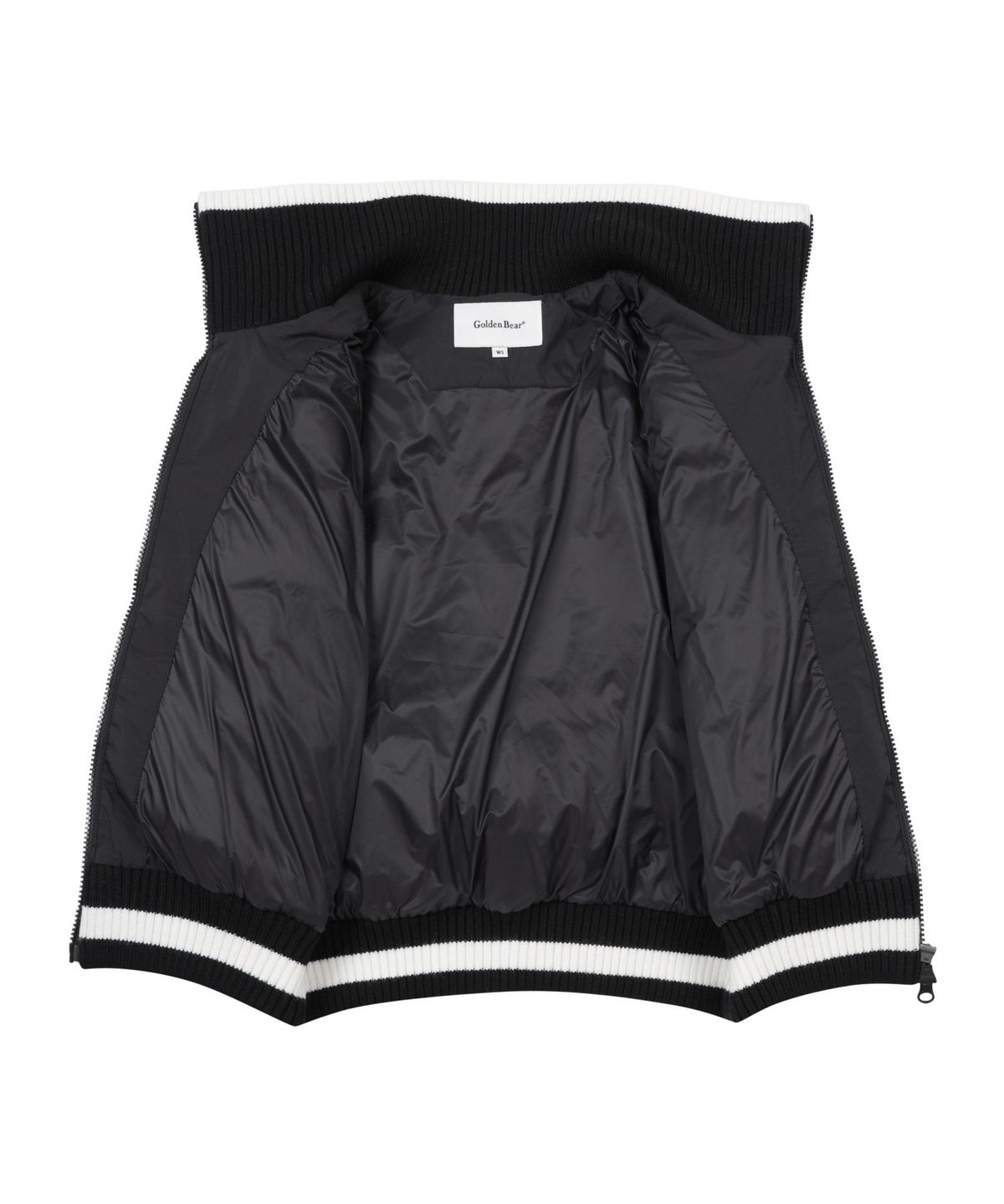 골든베어(GOLDEN BEAR) (WOMEN) Knit Hybrid Full Zip-up Jacket(Black)_G5UAW24832BKX