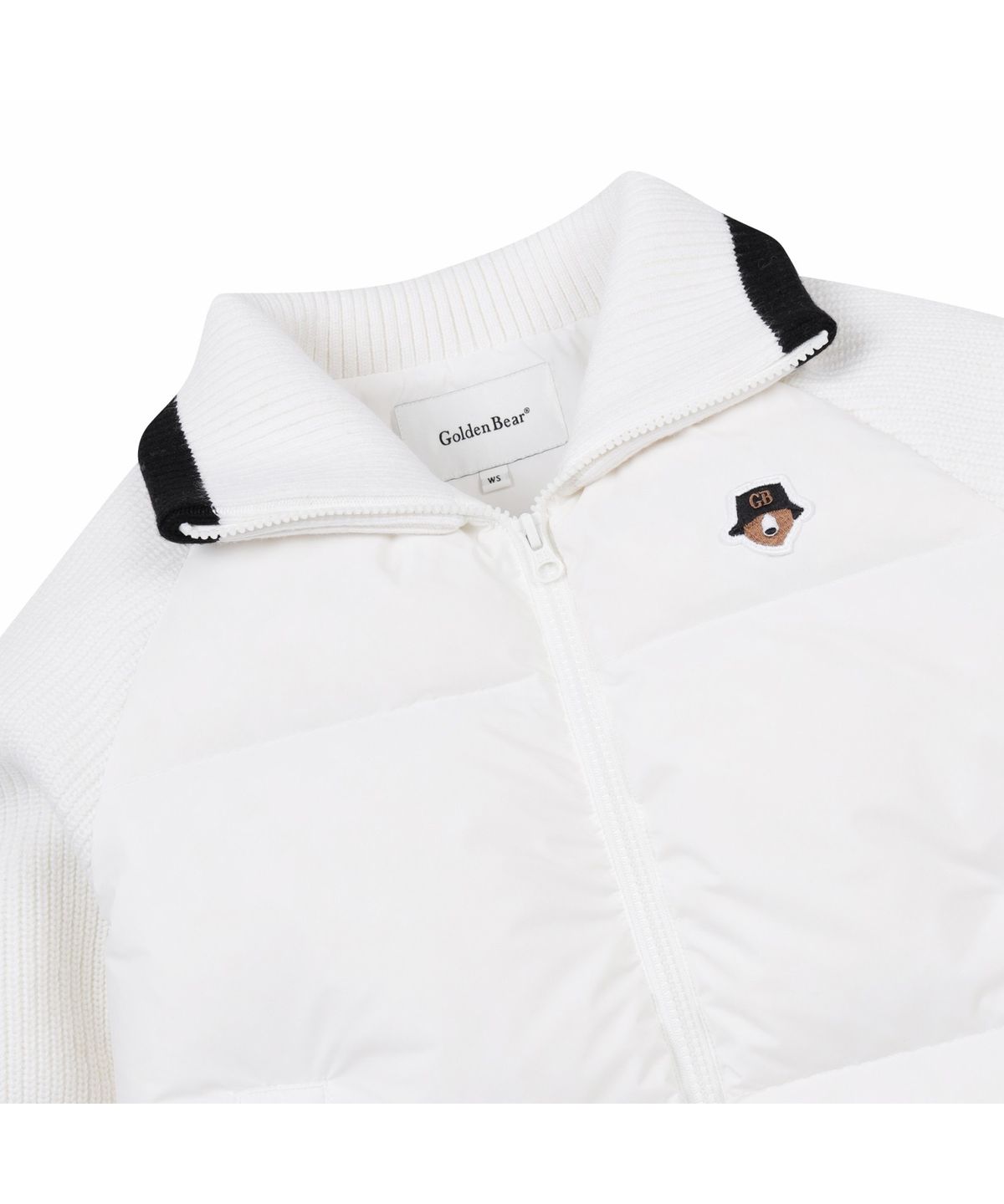 골든베어(GOLDEN BEAR) (WOMEN) Knit Hybrid Full Zip-up Jacket(Ivory)_G5UAW24832IVX