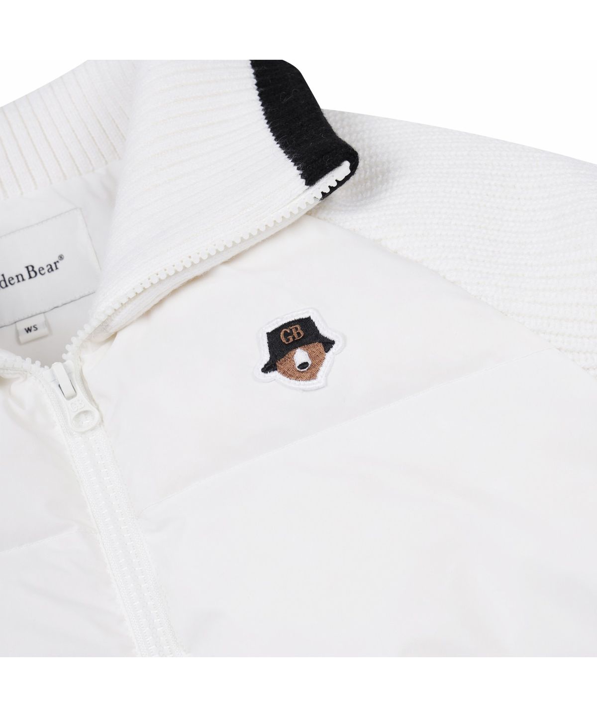 골든베어(GOLDEN BEAR) (WOMEN) Knit Hybrid Full Zip-up Jacket(Ivory)_G5UAW24832IVX
