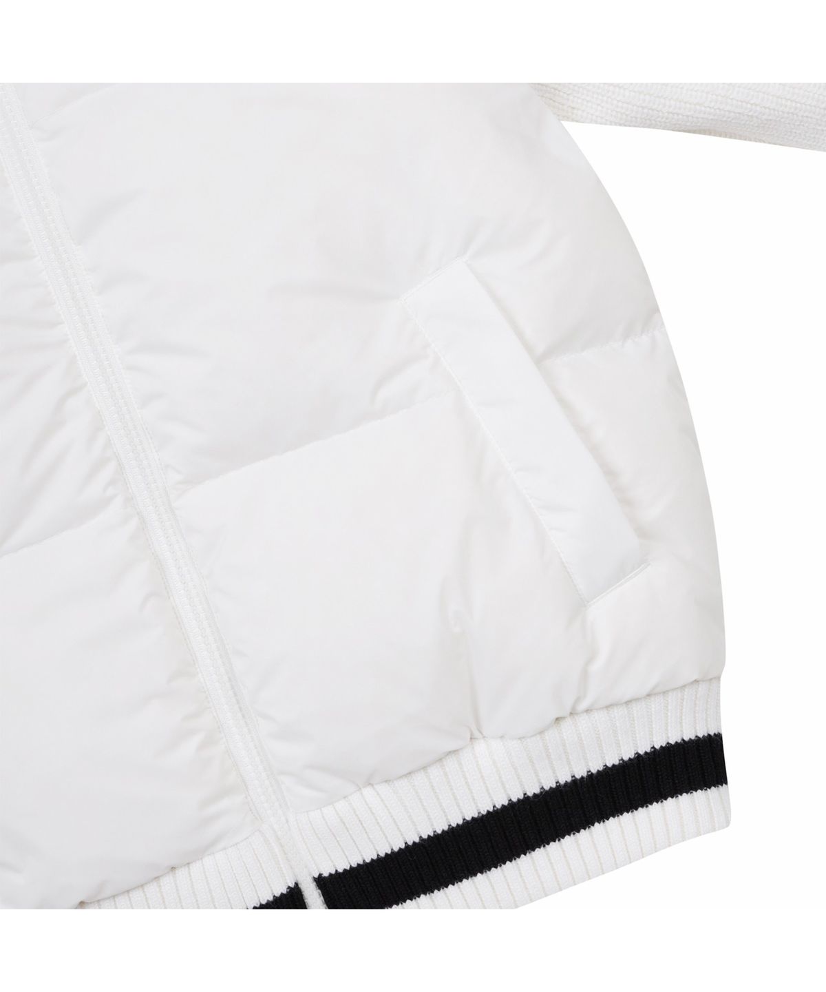 골든베어(GOLDEN BEAR) (WOMEN) Knit Hybrid Full Zip-up Jacket(Ivory)_G5UAW24832IVX