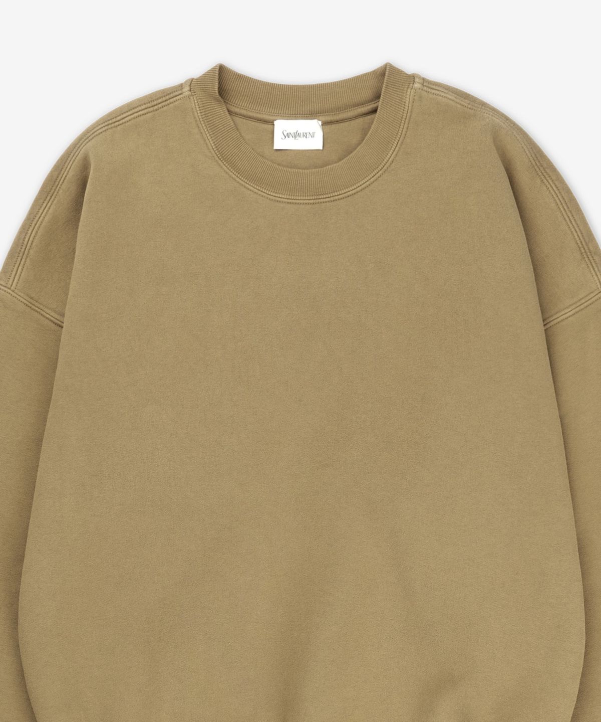 생로랑(SAINT LAURENT) 로고 패치 맨투맨 - 다크 베이지 / 807761Y36SV2298