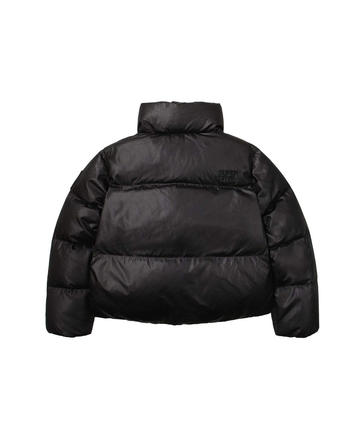 슈퍼드라이(SUPERDRY) W 에센셜 덕다운 숏패딩 블랙