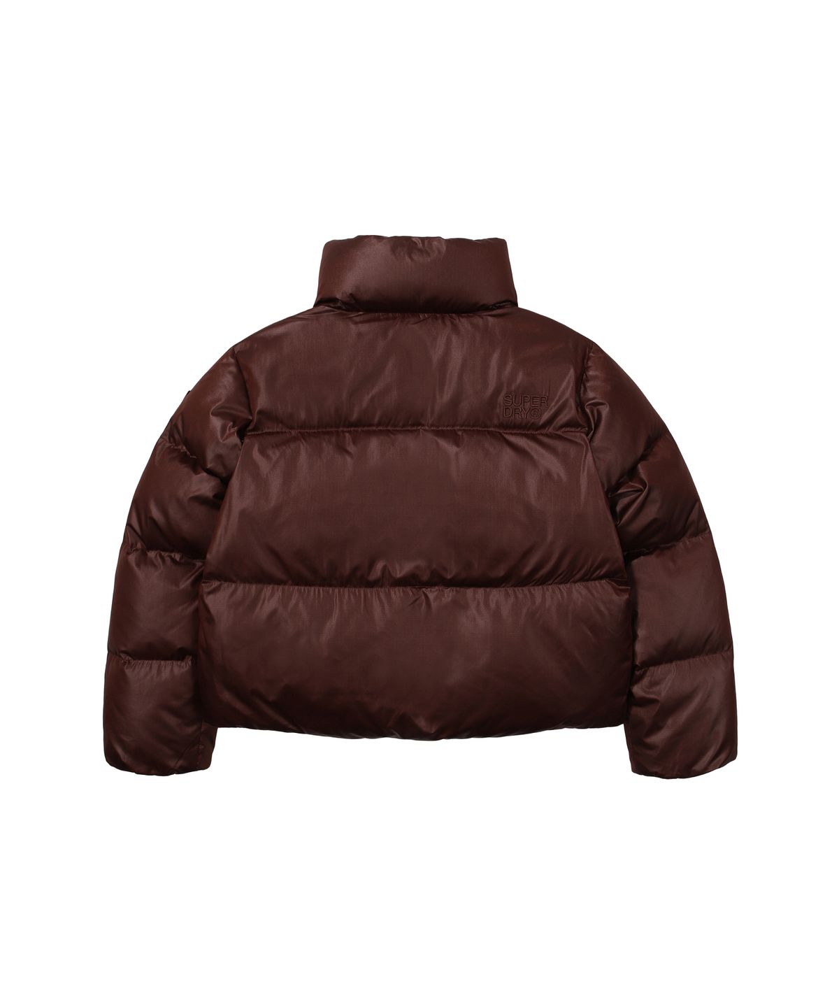 슈퍼드라이(SUPERDRY) W 에센셜 덕다운 숏패딩 브라운