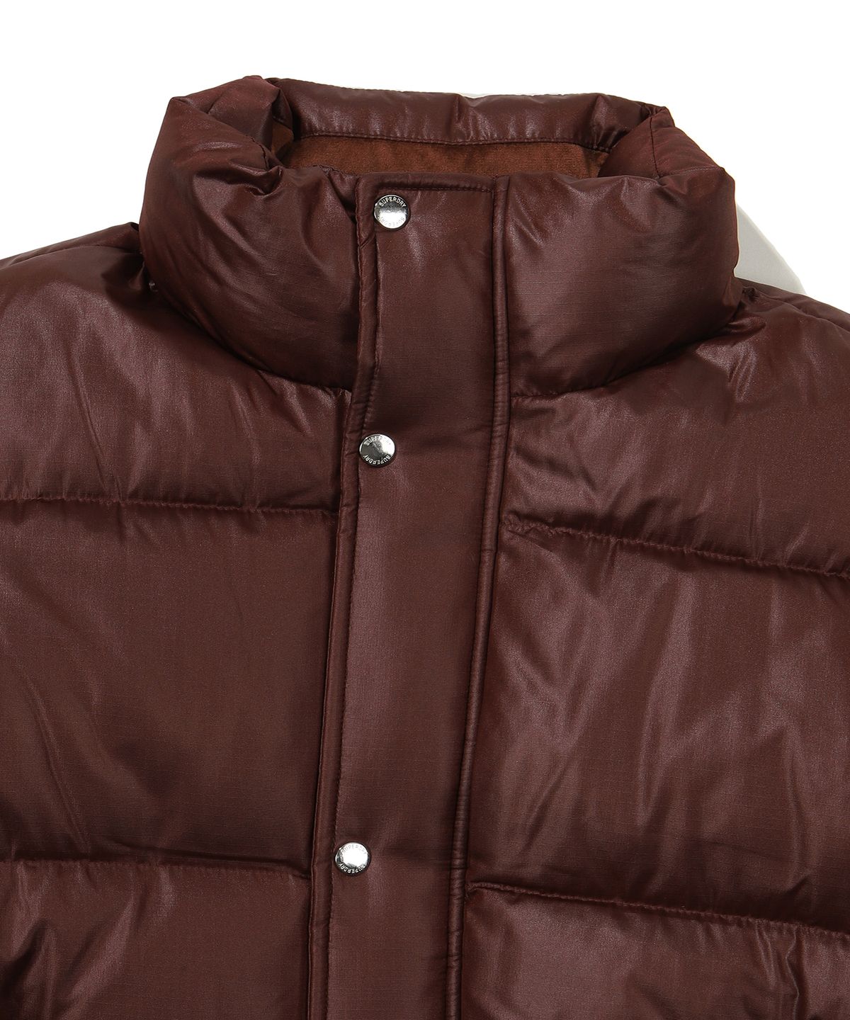 슈퍼드라이(SUPERDRY) 에센셜 덕다운 숏패딩 브라운