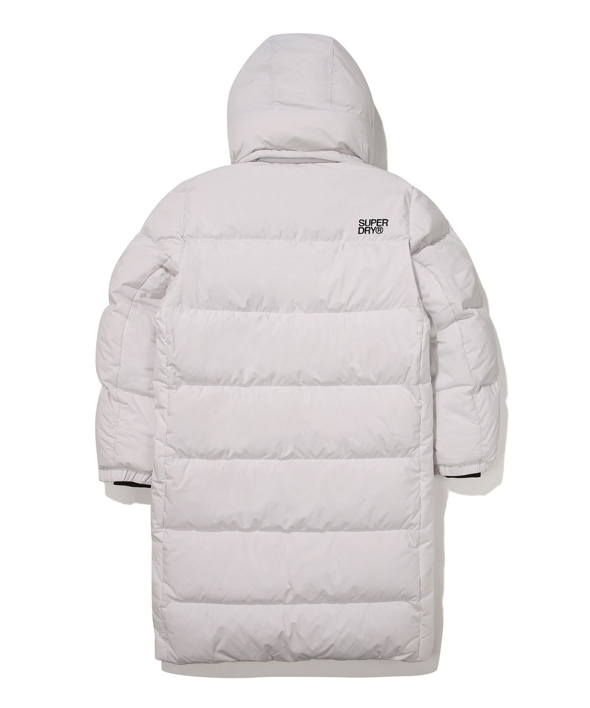 슈퍼드라이(SUPERDRY) 에센셜 덕다운 롱패딩 라이트 그레이