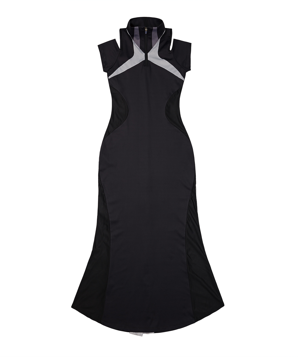 플라스미드(PLAS+MID) Mesh Cross Point Mermaid Dress Long (black)